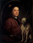 William Hogarth Self-Portrait with a Pug Sweden oil painting artist